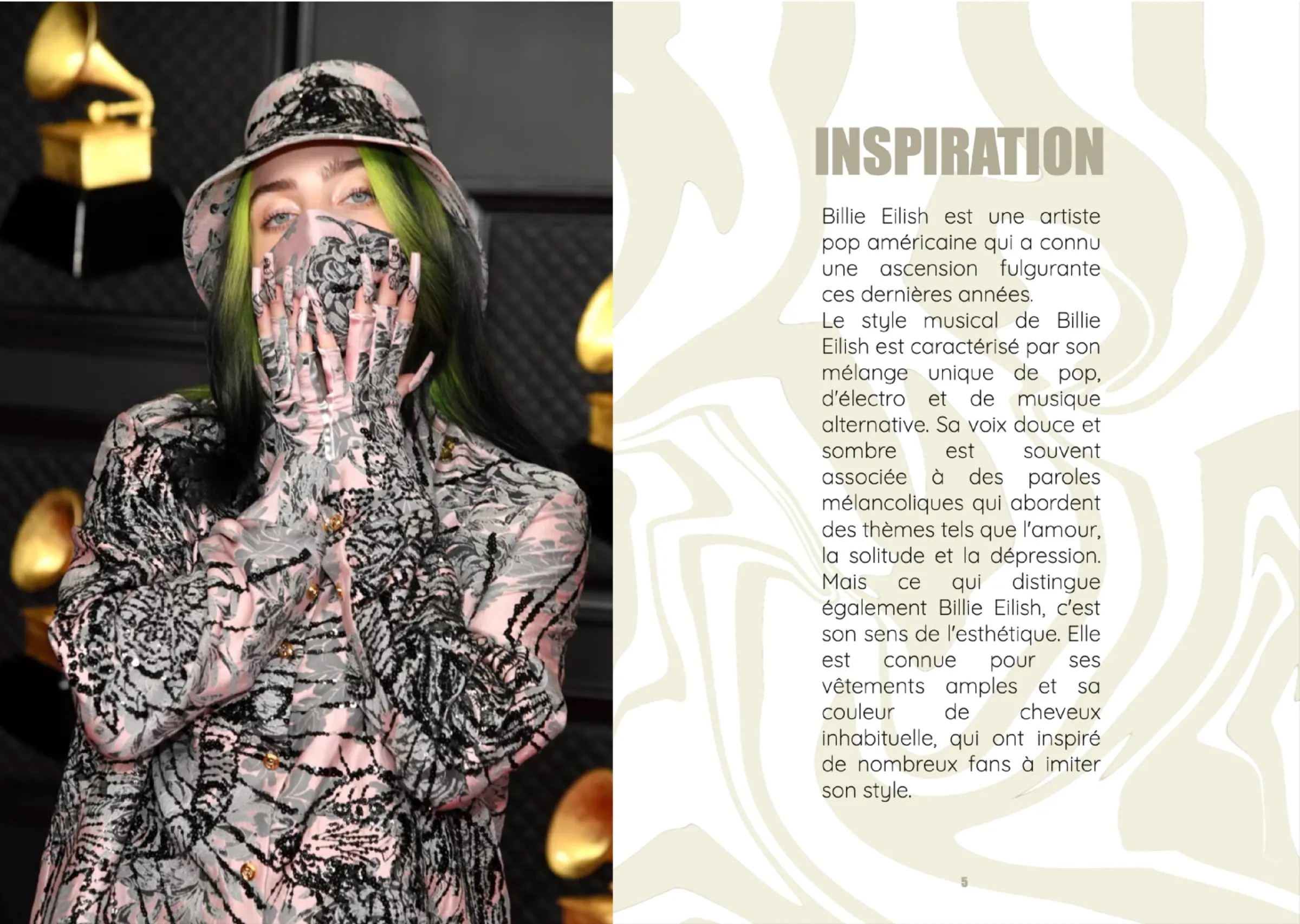 Chartes graphiques - Billie Eilish - planche 5