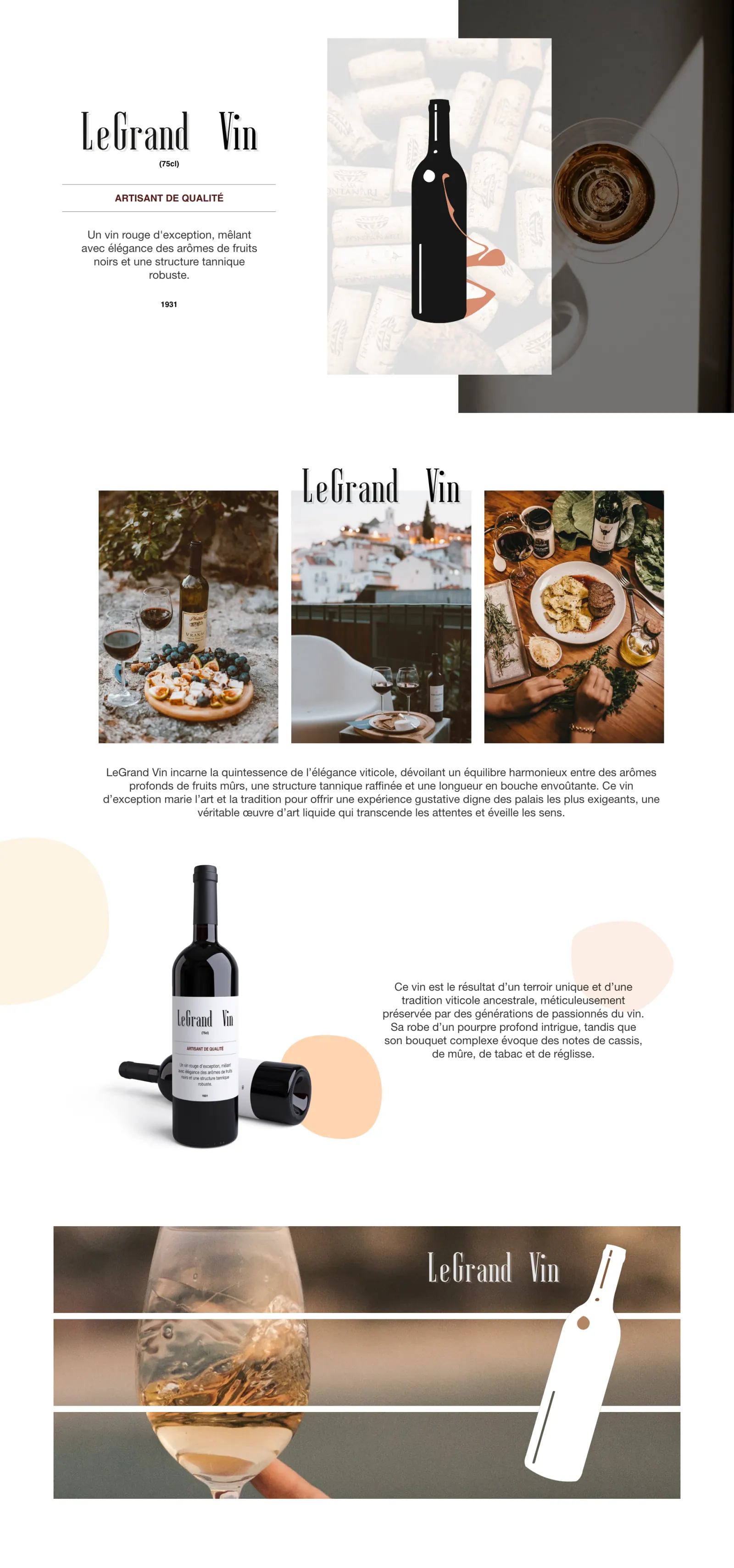 LeGrand Vin - Landing Page